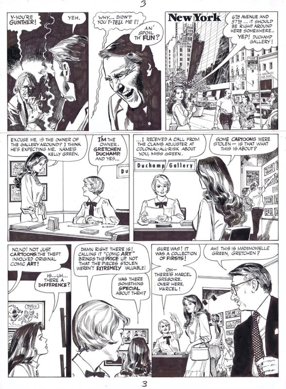 Stan Drake, Leonard Starr, Kelly Green La Flibuste de la BD page 3 - Planche originale