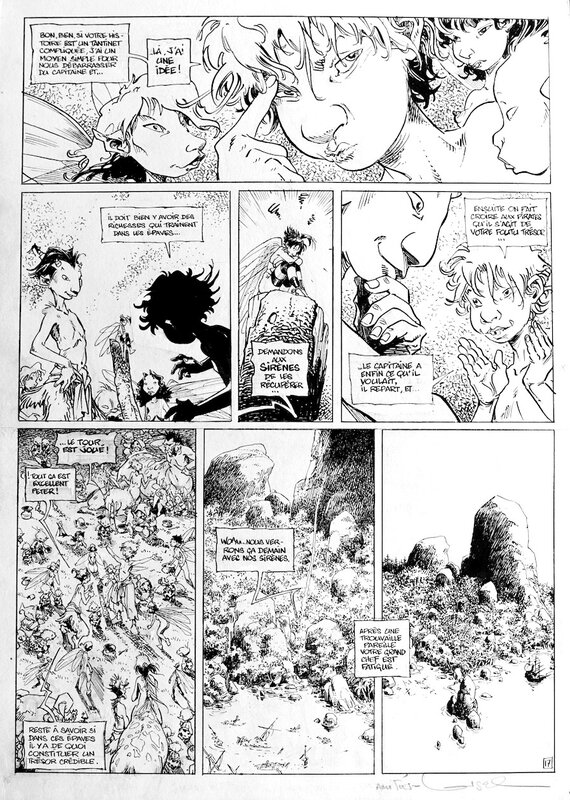 Peter Pan - Tempête par Régis Loisel - Planche originale