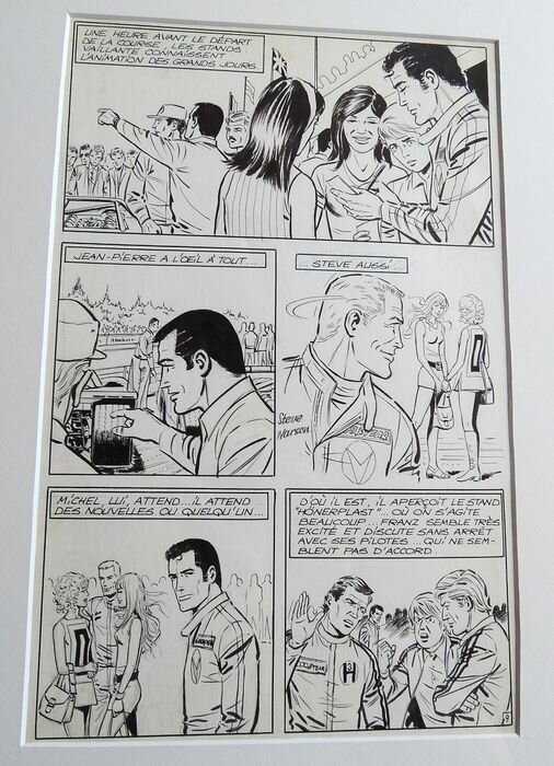 En vente - Jean Graton, Michel Vaillant - Retour à Königsfeld - Planche originale