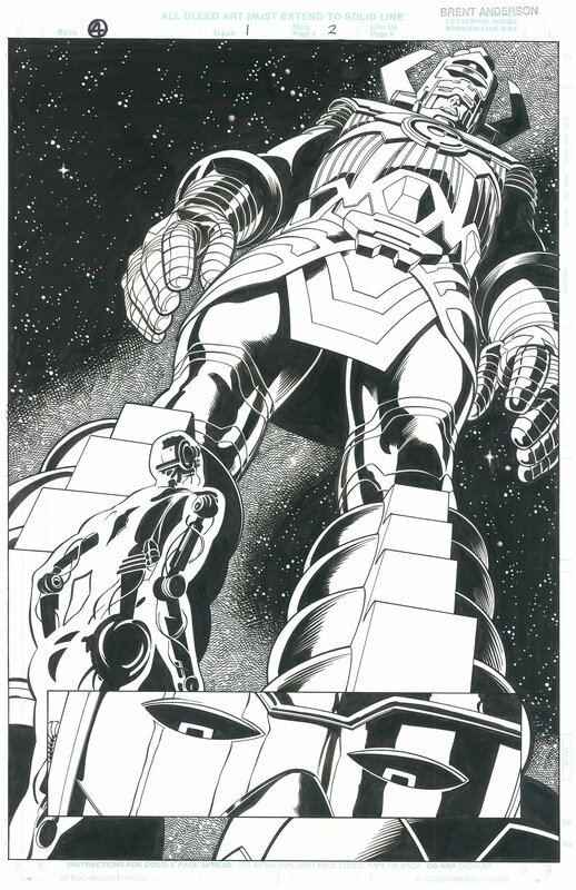 Brent Anderson, Will Blyberg, Universe X:4 #1, pg. 2 - Galactus by Brent Anderson & Will Blyberg - Planche originale