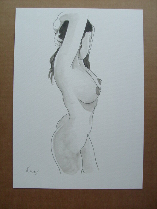 Femme nue par Kevin way - Illustration originale