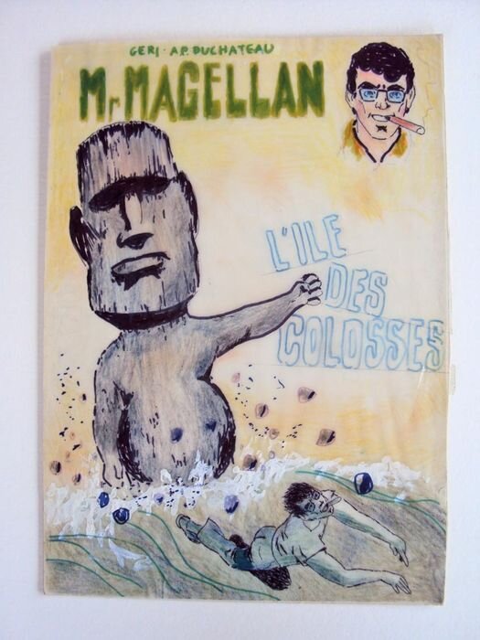 Géri, Projet de couverture - Mr Magellan - L'île des colosses - Original Cover