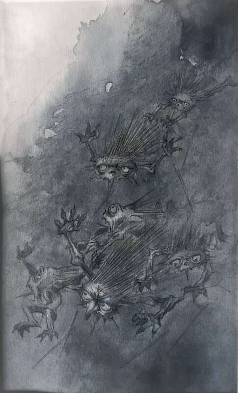 Une nuée de démons par René Hausman - Illustration originale