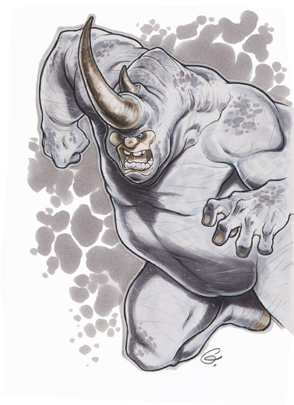 Fanart-Le Rhino by Sylvain Guinebaud - Original art