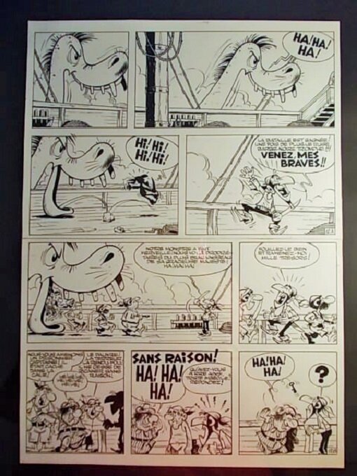 Marcel Remacle, Le Vieux Nick et Barbe Noire n° 6, « Dans la Gueule du Dragon », planche 12, 1961. - Comic Strip