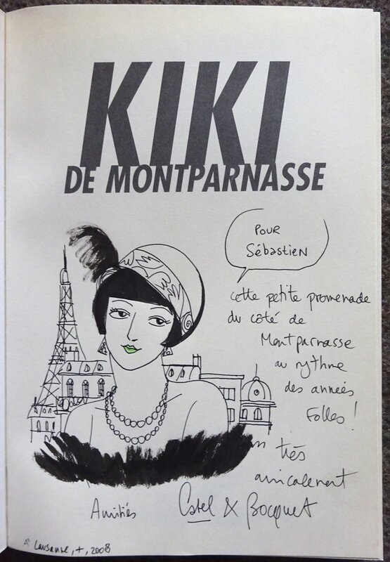 Catel, José-Louis Bocquet, Dédicace dans Kiki de Montparnasse - Dédicace