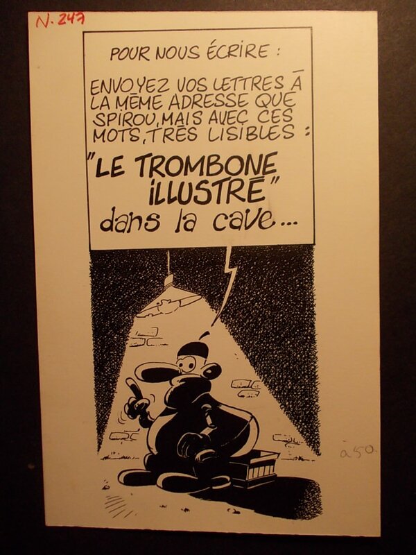 Didgé, Les Ouvriers du Tartre / Le Trombone illustré, 1977. - Original Illustration