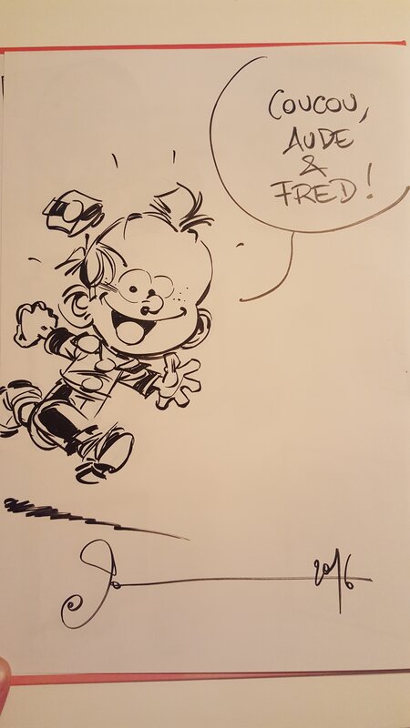 Dan Verlinden, Dédicace de Dan dans le petit spirou tome 16 - Dédicace