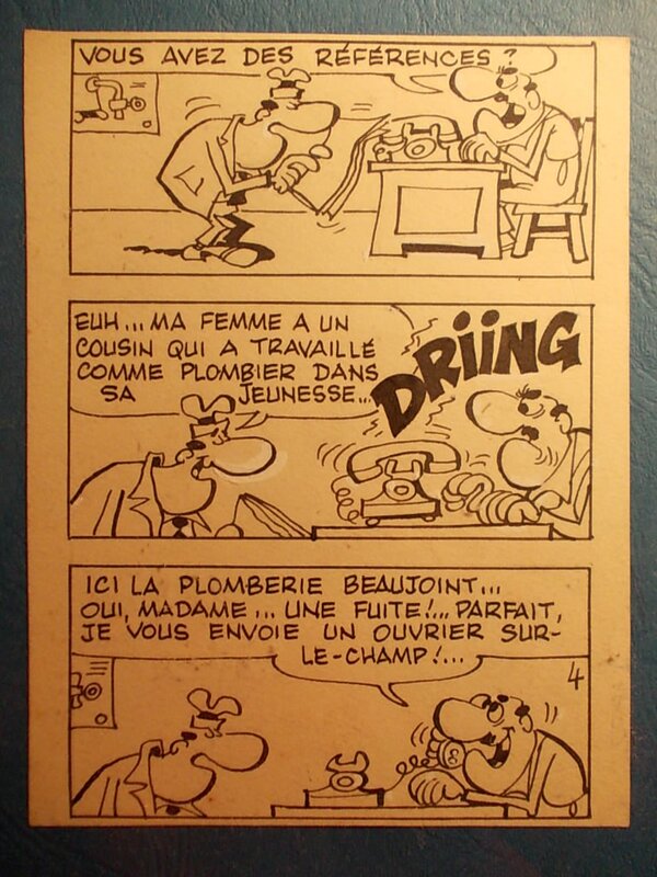 Paul Deliège, Cabanon, « Cabanon Plombier », 1965. - Comic Strip