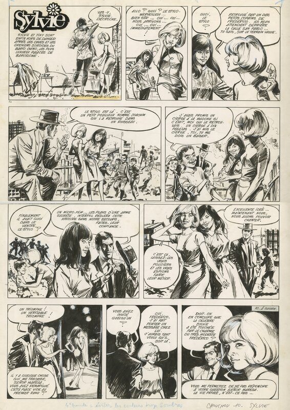 Noël Gloesner, Roberto Scarlatti, Sylvie - Planche 10 inédite - Comic Strip