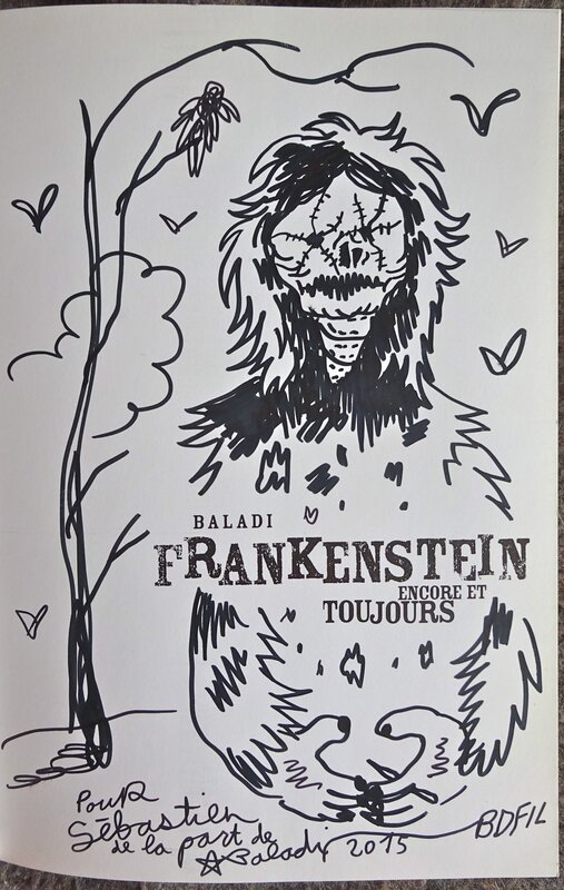 Dédicace dans Frankenstein, Encore et Toujours by Alex Baladi - Sketch