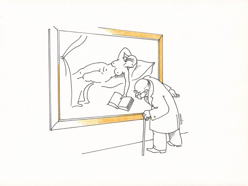 Reading by Pavel Matuska - Original Illustration