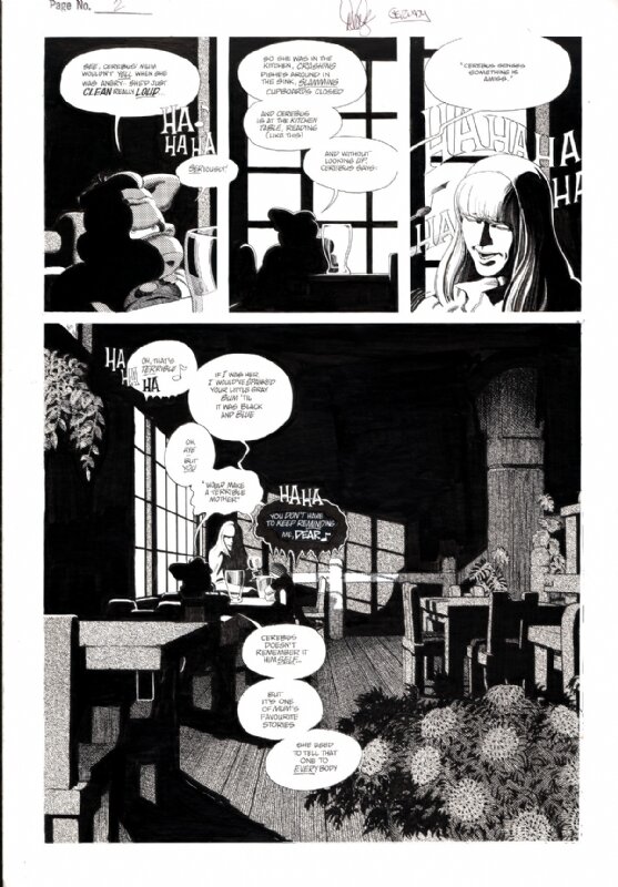 Cerebus 233 page 2 par Dave Sim, Gerhard - Planche originale