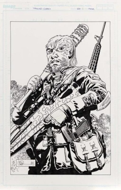 Walking dead par Charlie Adlard - Couverture originale