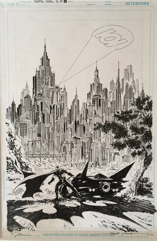 Batman and Robin par Jim Lee, Scott Williams - Planche originale