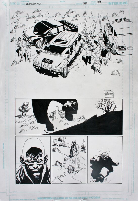 100 Bullets par Eduardo Risso - Planche originale