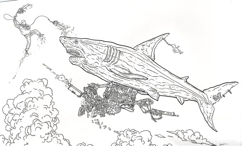 Shark by Darrow ! - Illustration originale