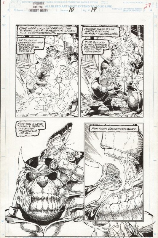 Angel Medina, Bob Almond, Warlock and the Infinity Watch #10, pg. 19 - Thanos Triumphant by Angel Medina & Bob Almond - Planche originale