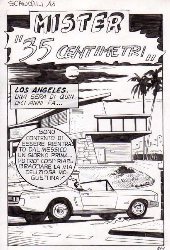Luigi Piccatto, Mister 35 centimetri, planche titre - Scandali n° 11 (Editrice Squalo) - Comic Strip