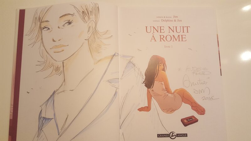 Dédicace de Jim dans une nuit à Rome tome 1 - Sketch