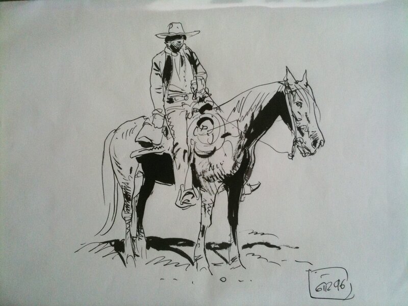 Cowboy by Jean Giraud - Sketch