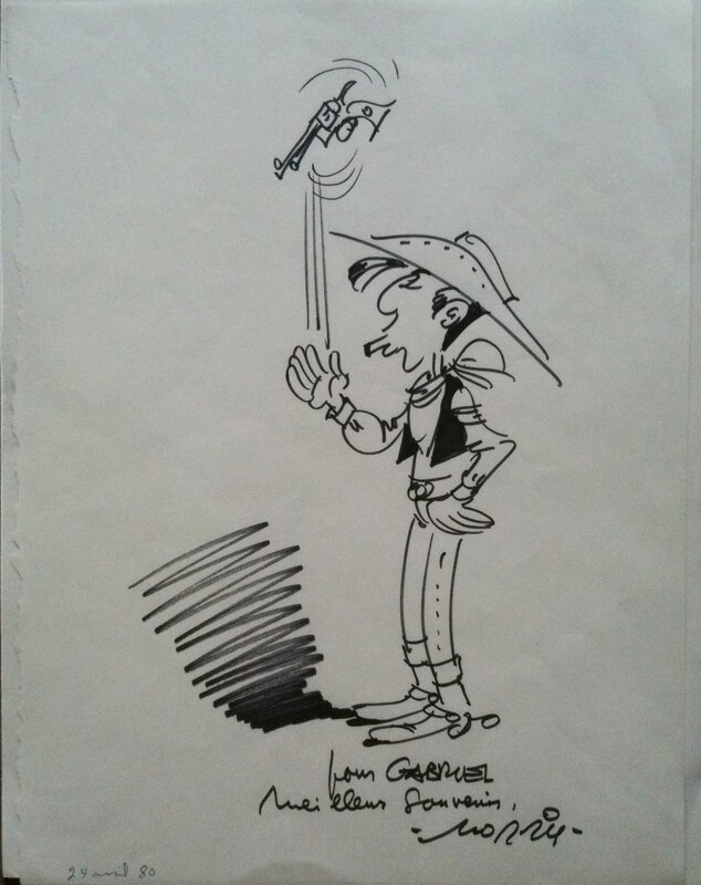 Lucky Luke par Morris - Dédicace