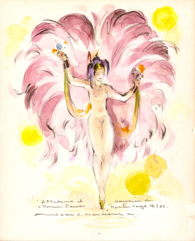Jean Adrien Mercier, Souvenir du Moulin Rouge - Planche originale