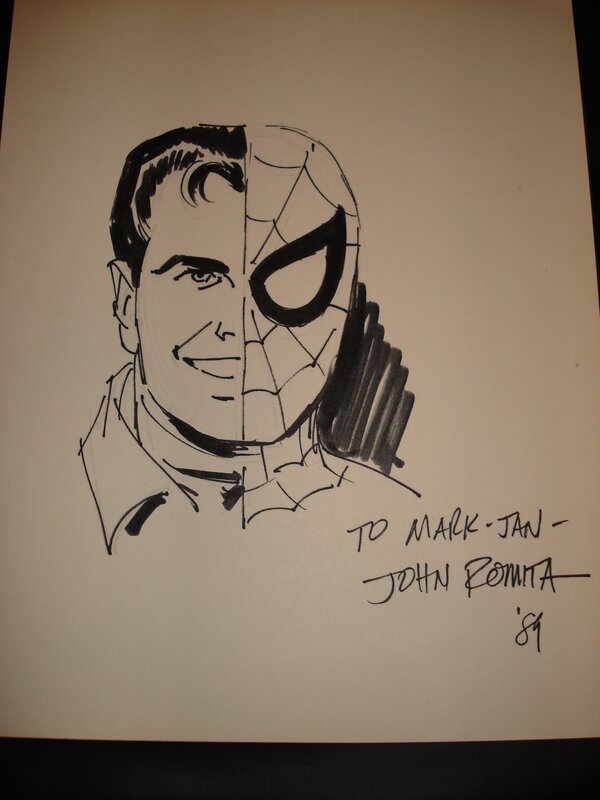 John Romita, Amazing Spiderman Spinneman 1989 - Sketch