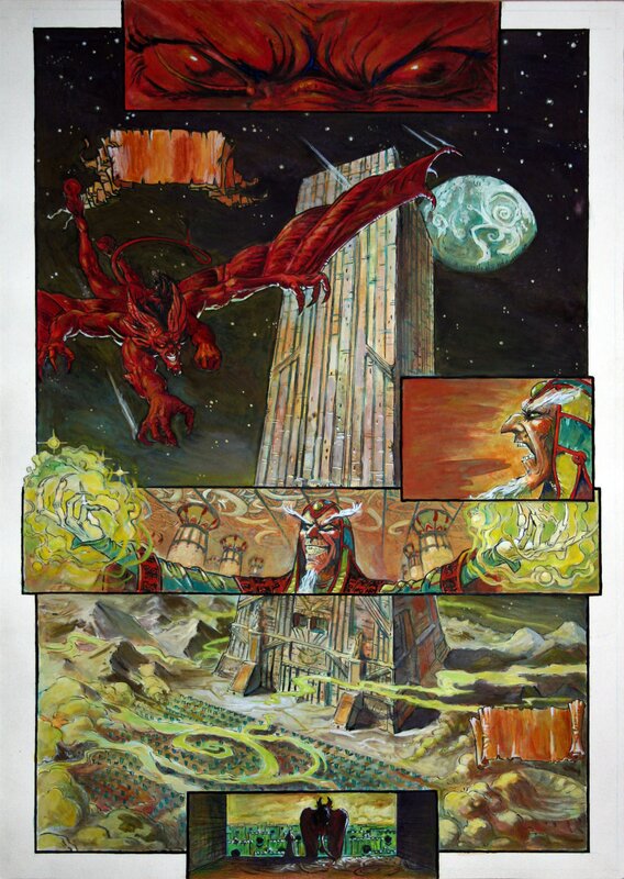Régis Moulun, Essai planche Chroniques de la Lune Noire - Comic Strip