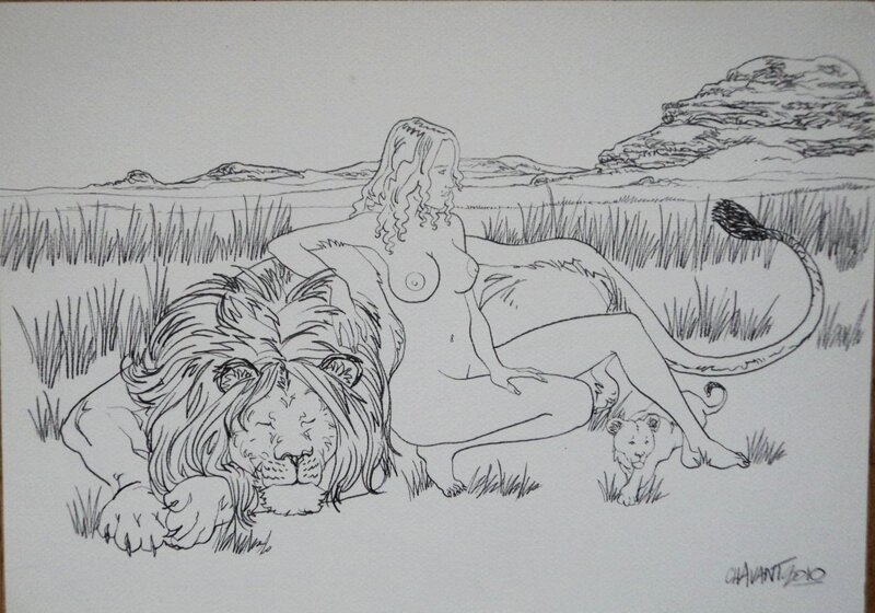 Thierry Chavant, Blanche - dessin inédit - Comic Strip