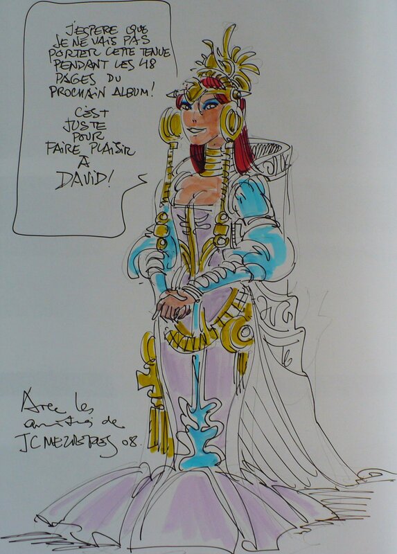 Valérian by Jean-Claude Mézières - Sketch