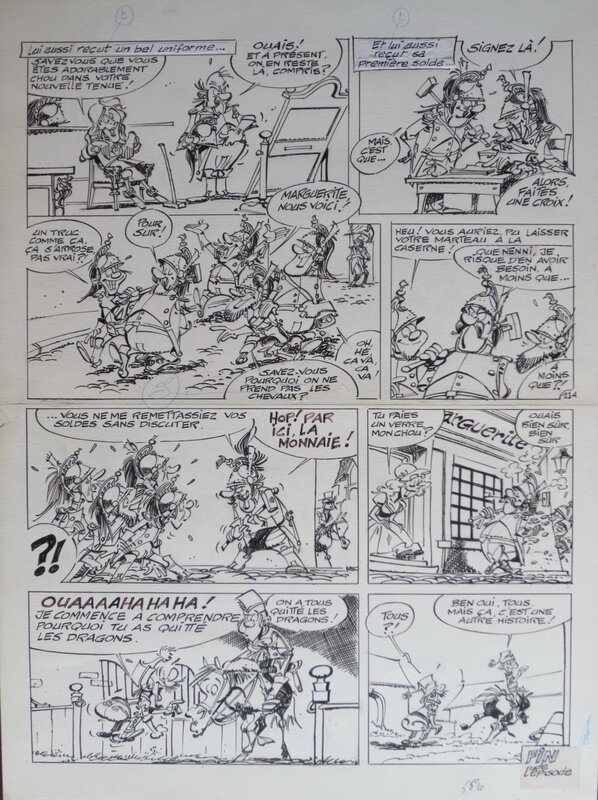 Jacques Sandron, Godaille et Godasse - Mémoires d'un Hussard 2 planche 11 - Planche originale