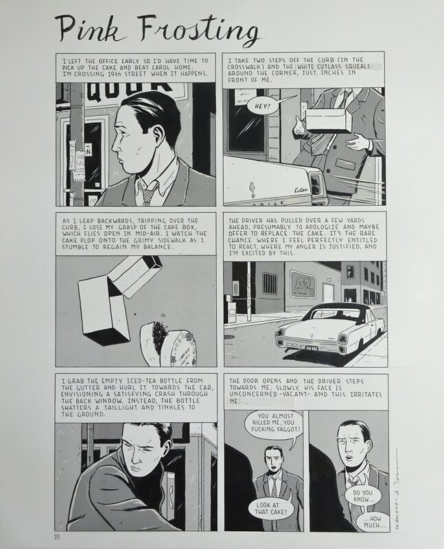 Adrian Tomine, Pink Frosting, page 1/2 - Comic Strip