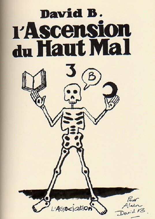 David B., Dédicace de David B pour l'Ascension du Haut Mal - Sketch