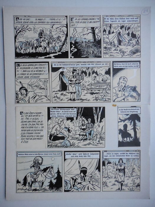 Willy Vandersteen, Karel Verschuere, Originele pagina Bessy 30 - Planche originale