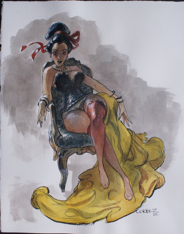 Yannick Corboz, Lady Cat - illustration - Original Illustration