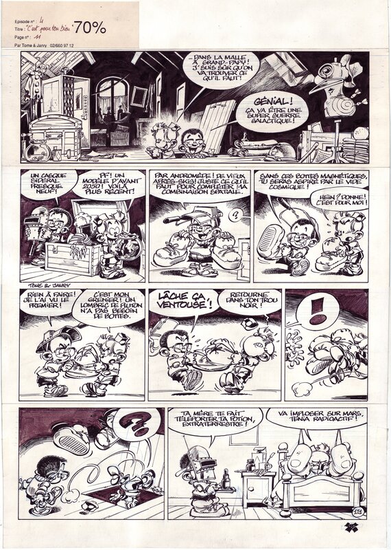 Janry, Le petit Spirou, gag 121 - Planche originale