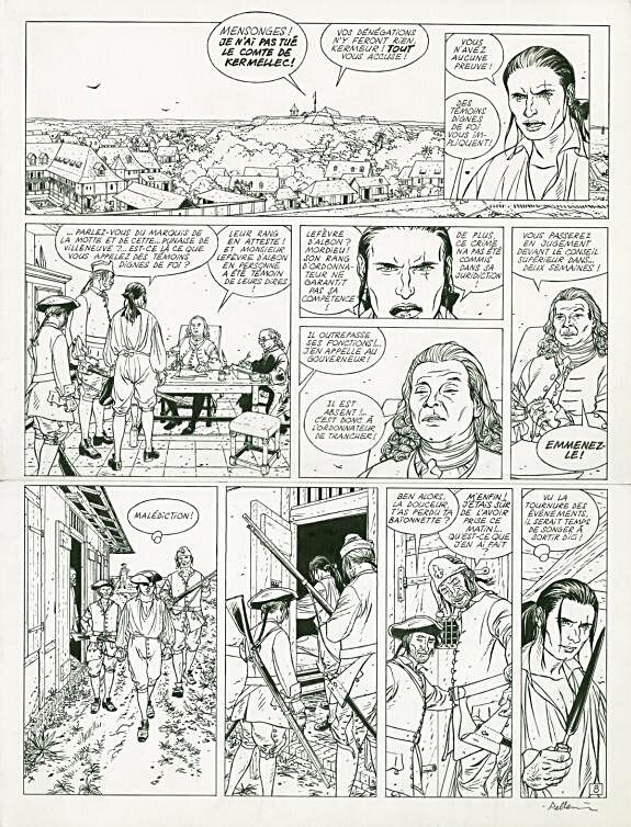 Patrice Pellerin, L'épervier #5 - le trésor du Mahury - Planche originale