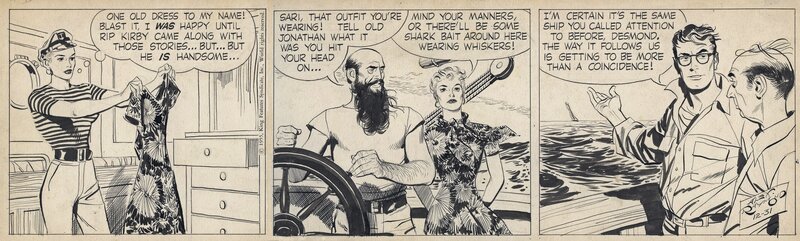 Alex Raymond Rip Kirby 31.12.1955 - Planche originale