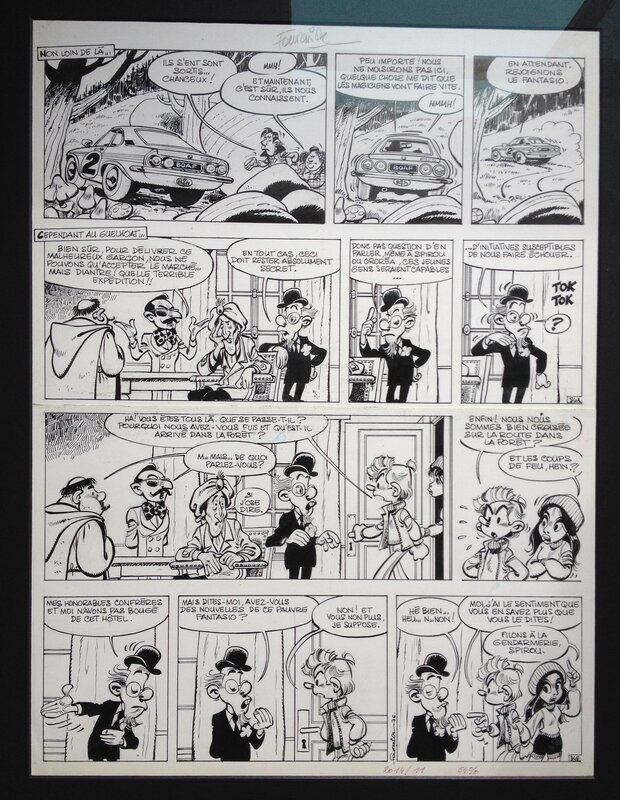 1976 - Spirou - Fournier Spirou n°27 L'Ankou planche 34 - Planche originale