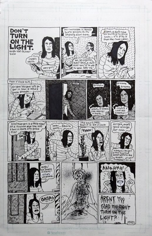 Noah Van Sciver, Don't Turn On The Light - Comic Strip