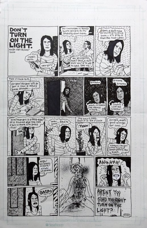 Noah Van Sciver, Don't Turn On The Light - Planche originale