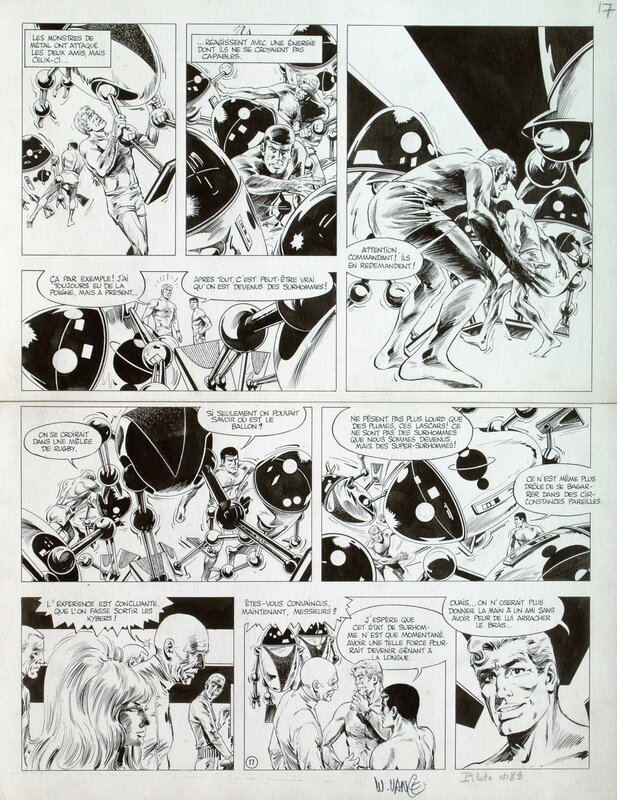 William Vance, Henri Vernes, Bob Morane - Tome#5 - Opération Chevalier Noir - Planche originale