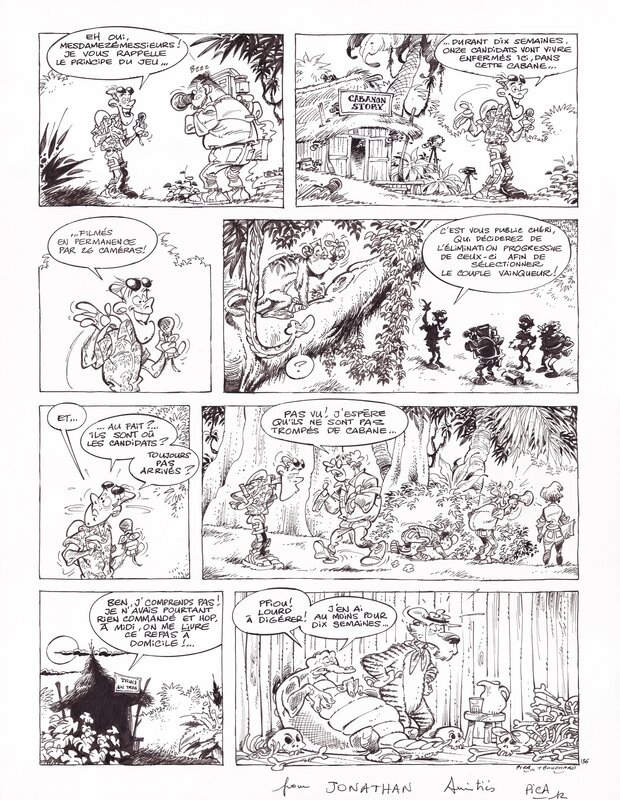 Pica, Pierre Tranchand, Gilbert Bouchard, CROCO et FASTEFOUDE - Planche 136 - Planche originale