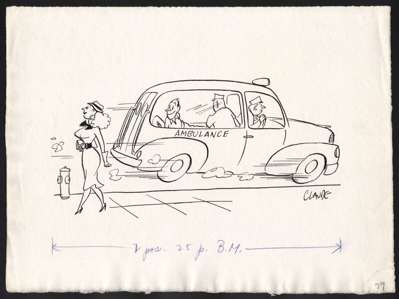 Ambulance by Claude Smith - Original Illustration