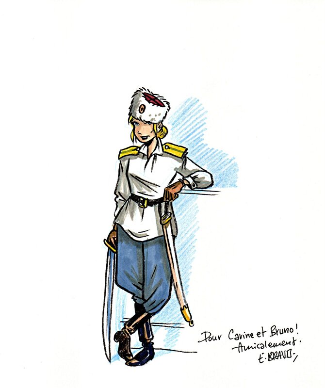 Femme soldat par Émile Bravo - Illustration originale