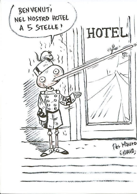 Pinocchio par Émile Bravo - Illustration originale