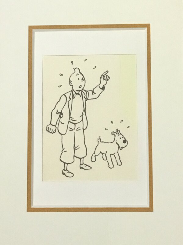 For sale - Tintin et Milou by Hergé - Original Illustration