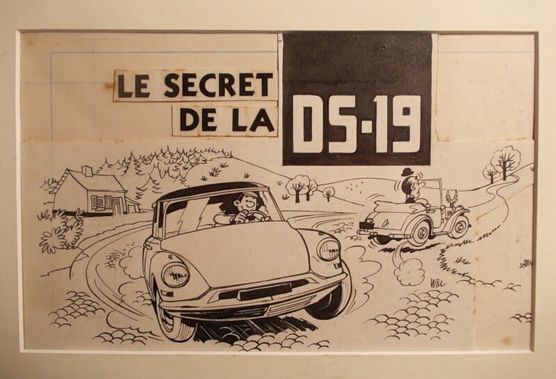 Will, Le Secret de la D.S. 19, 1960. - Original Illustration