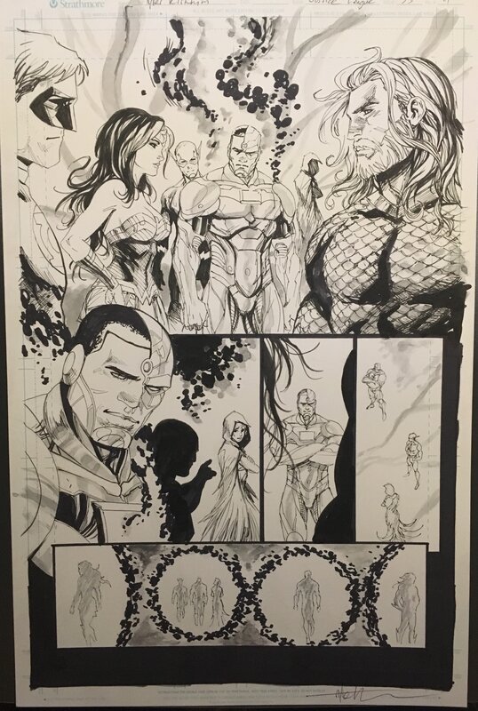 Tyler Kirkham, Justice league Tie-in DC Metal - Planche originale